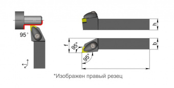 Резец типа DWLNR