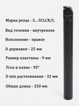 Державка расточная S25S-SCLCR09